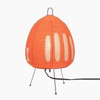 MEELANO Japansk rispapir bordlampe – Hikari Wabi med minimalistisk design Orange