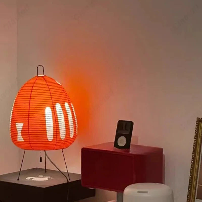 MEELANO Japansk rispapir bordlampe – Hikari Wabi med minimalistisk design