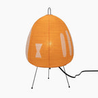 MEELANO Japansk rispapir bordlampe – Hikari Wabi med minimalistisk design Gul