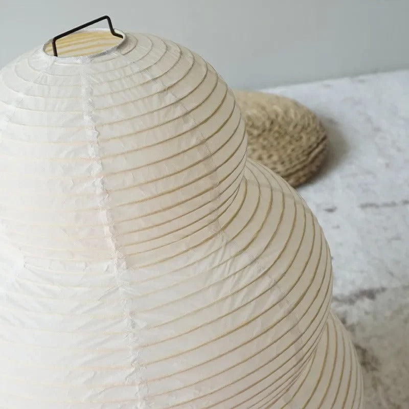 MEELANO Hikari Washi gulvlampe – Japansk rispapir gulvlampe med sfærisk design og blødt, varmt lys