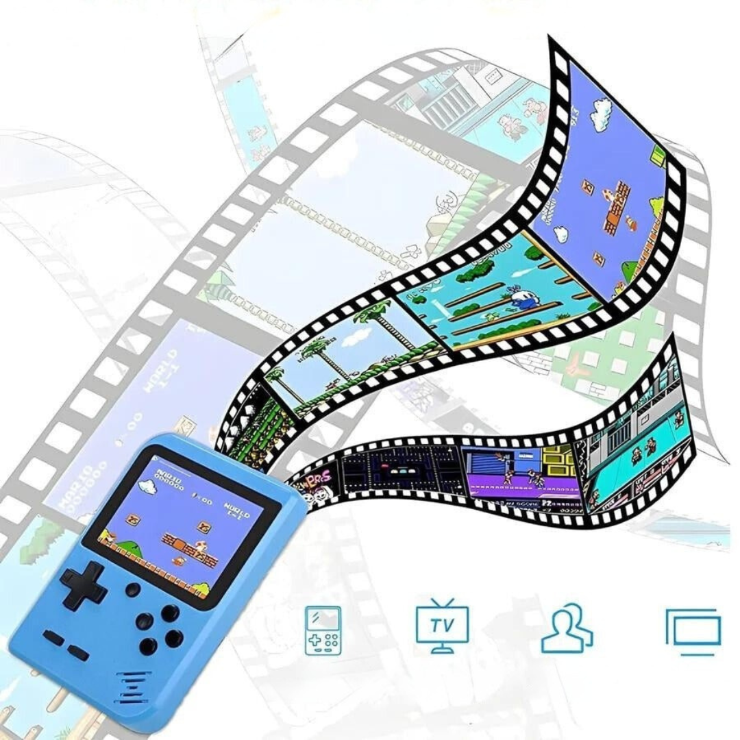 MEELANO Retro Håndholdt Videospilkonsol Med 400 Spil 3 Tommer Skærm