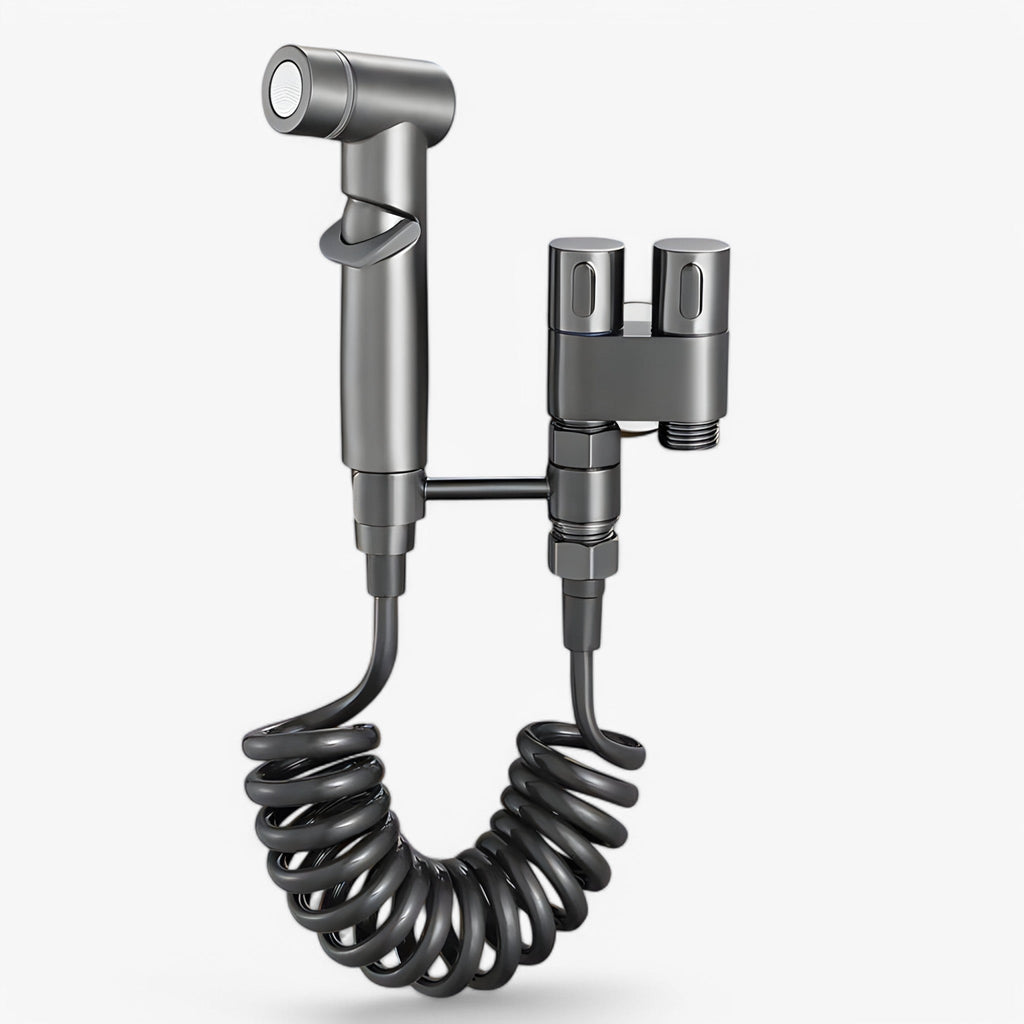 MEELANO Højtrykstoiletsprøjte | Komfortabel og Hygiejnisk Bidetspray Pistol gråt jakkesæt G1 2