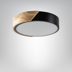 MEELANO HolzLumen – Loftlampe i Træ og Jern med Justerbar CCT-LED
