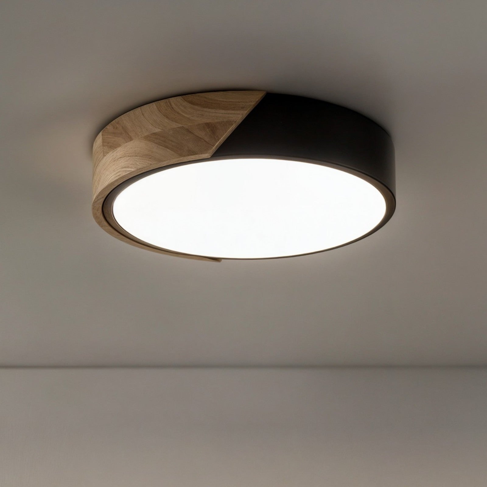 MEELANO HolzLumen – Loftlampe i Træ og Jern med Justerbar CCT-LED