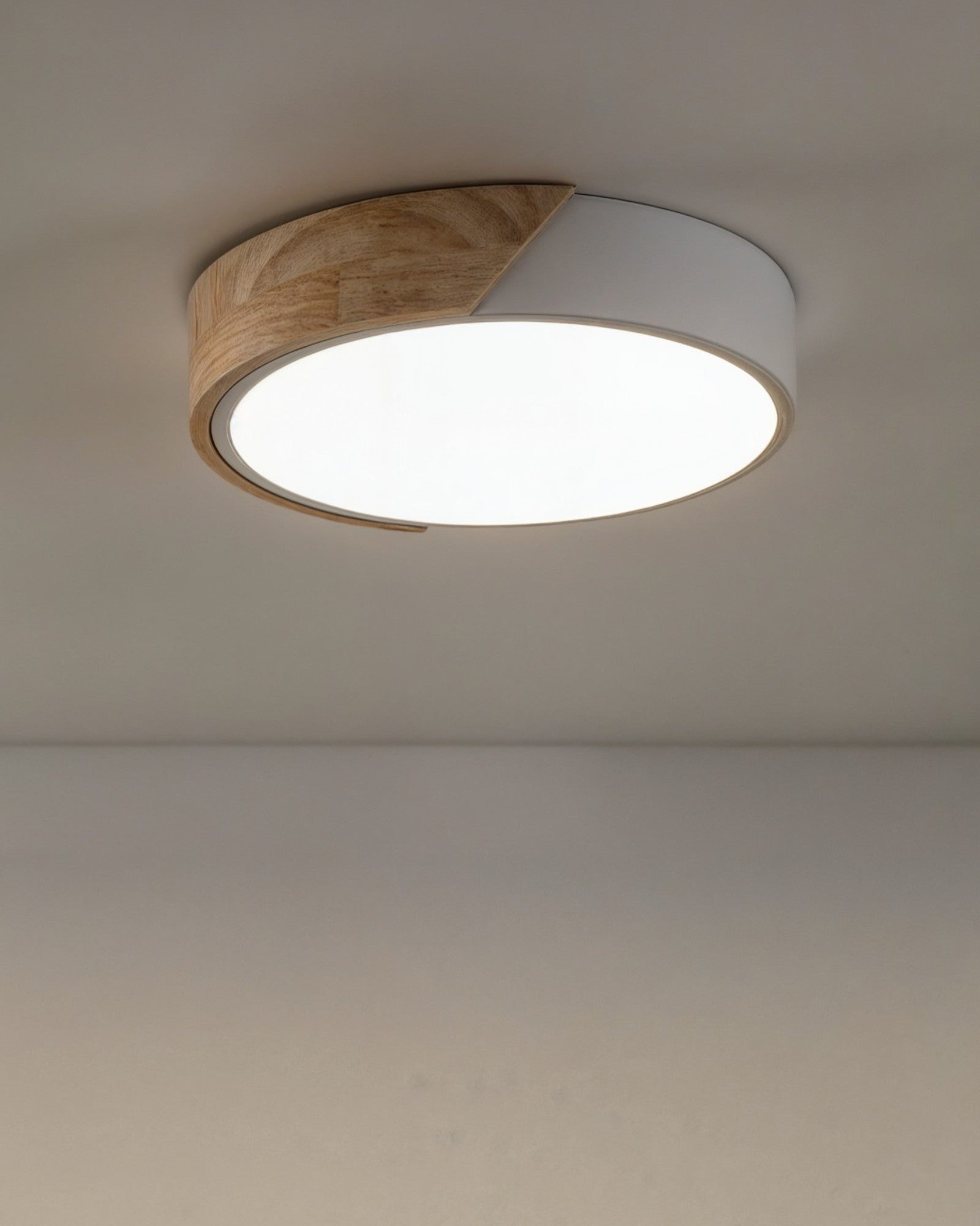 MEELANO HolzLumen – Loftlampe i Træ og Jern med Justerbar CCT-LED