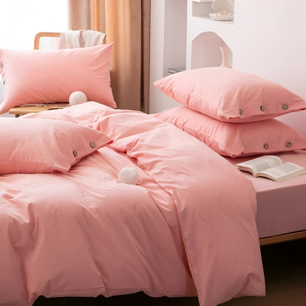 MEELANO Åndbart Bomuldssengesæt Med To Pudebetræk 100 Pct Bomuld Til Alle Sæsoner