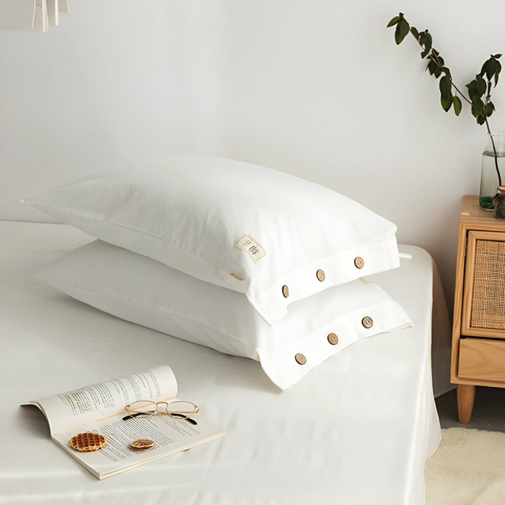 MEELANO Åndbart Bomuldssengesæt Med To Pudebetræk 100 Pct Bomuld Til Alle Sæsoner