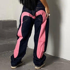 MEELANO Jackson Street Baggys | Vintage Jeans i Retro-Stil til Damer Pink