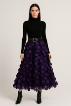 MEELANO Passion | Dame A-formet Midi-nederdel – Elegant Snit & Flydende Stil