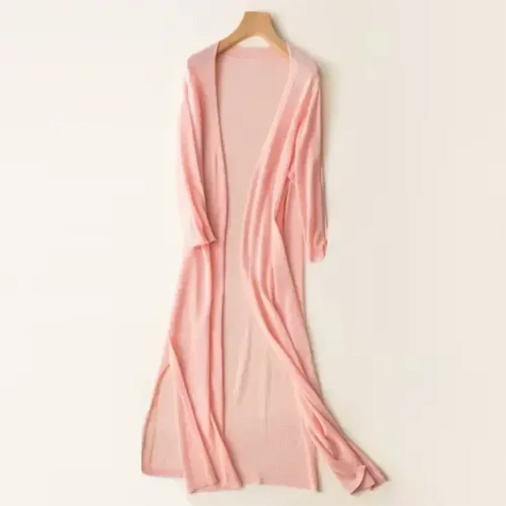 MEELANO Dame Letvægts Cardigan - Elegant og Stilfuld Strik Rose