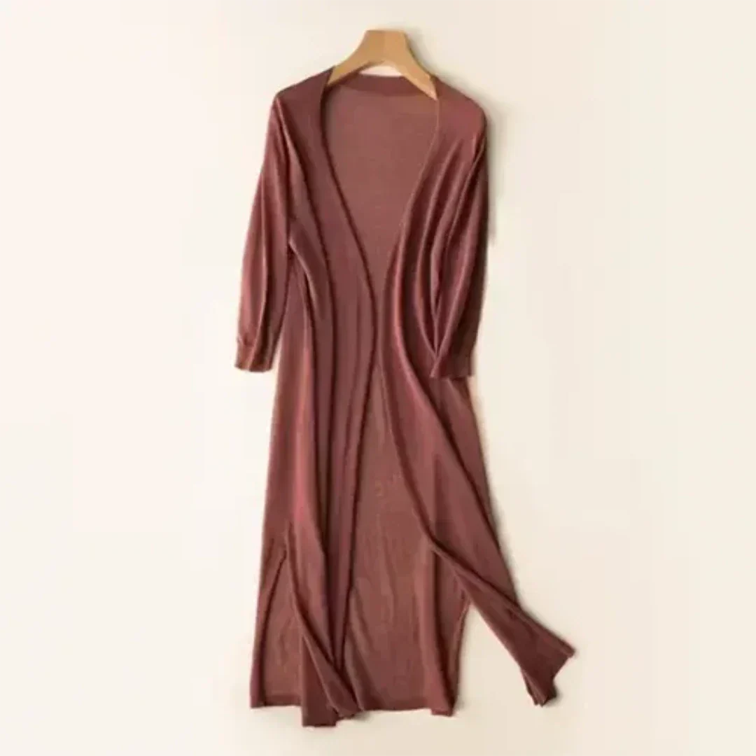 MEELANO Dame Letvægts Cardigan - Elegant og Stilfuld Strik Cafe