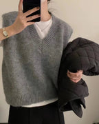 MEELANO Ærmeløse Cardigan Til Sæsonen Med Ubesværet Stilfuldt Look Grå Én størrelse