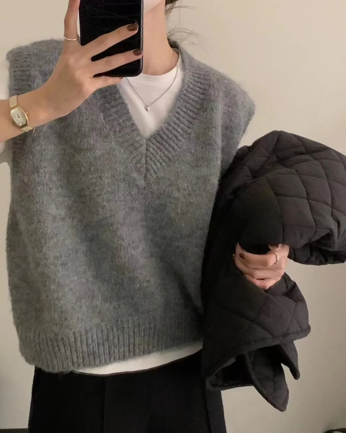 MEELANO Ærmeløse Cardigan Til Sæsonen Med Ubesværet Stilfuldt Look Grå Én størrelse