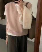 MEELANO Ærmeløse Cardigan Til Sæsonen Med Ubesværet Stilfuldt Look Pink Én størrelse