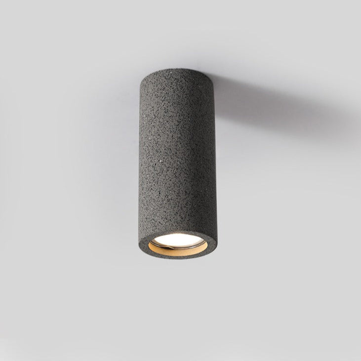 MEELANO Minimalistisk cement overflademonteret loftspot – industrielt downlight til stue, køkken og gang Sort