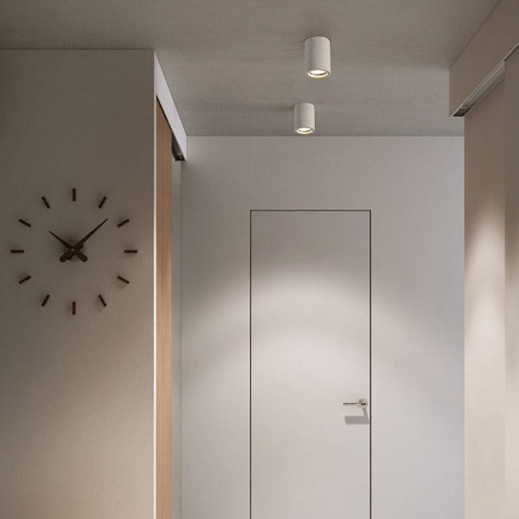 MEELANO Minimalistisk cement overflademonteret loftspot – industrielt downlight til stue, køkken og gang