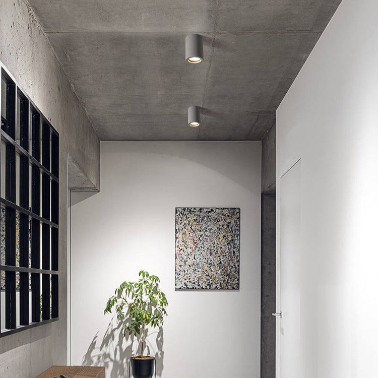 MEELANO Minimalistisk cement overflademonteret loftspot – industrielt downlight til stue, køkken og gang