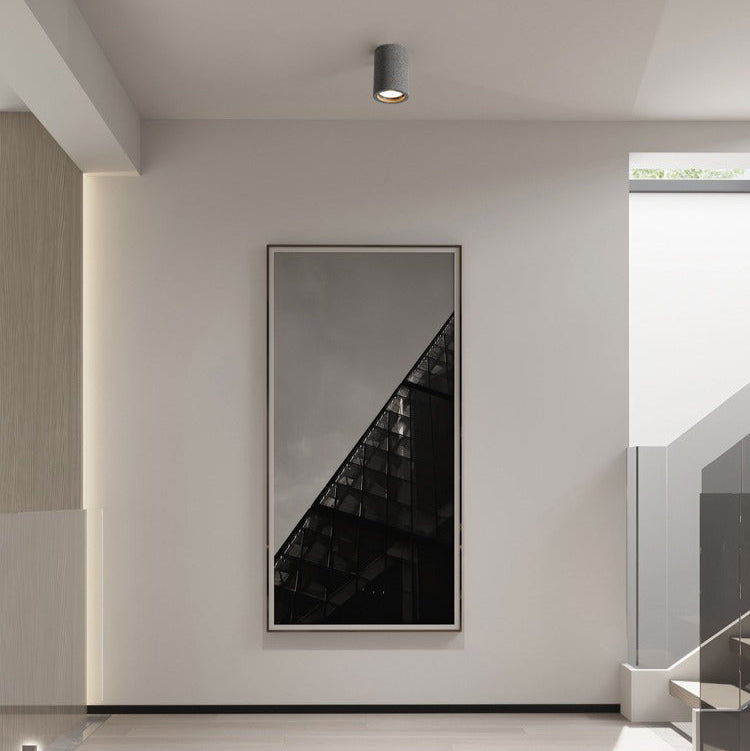 MEELANO Minimalistisk cement overflademonteret loftspot – industrielt downlight til stue, køkken og gang
