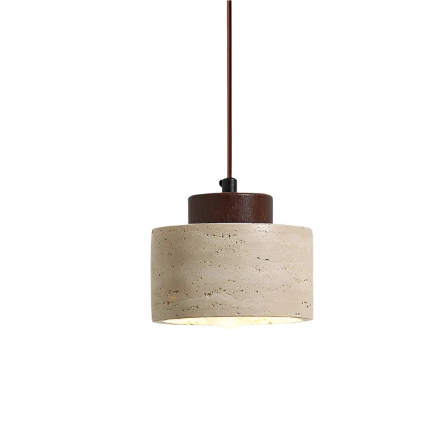 MEELANO Janette travertin pendellampe Valnød 10 cm