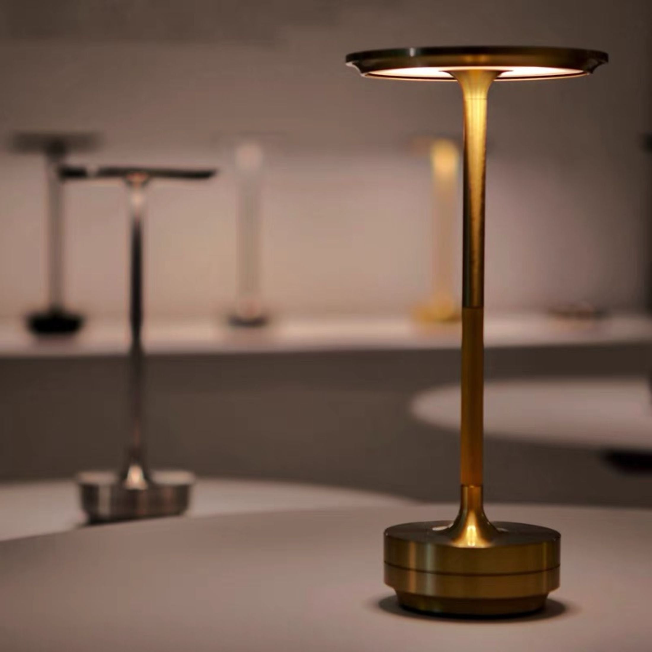 MEELANO Japansk stil LED Touch bordlampe - ZenLight Guld Stil A