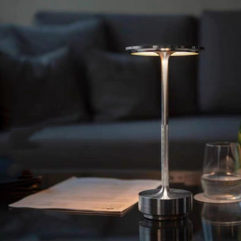 MEELANO Japansk stil LED Touch bordlampe - ZenLight Sølv Stil A