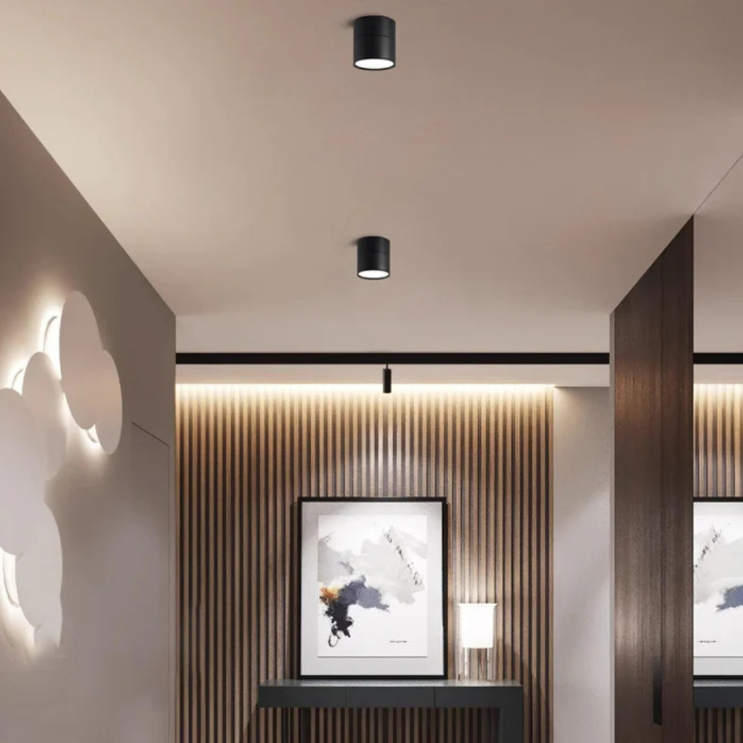 MEELANO Justerbar LED-loftlampe i aluminium med varm hvid belysning – LumoFlex