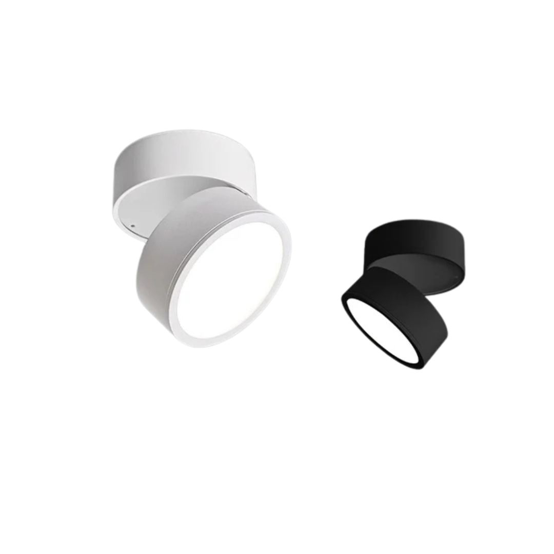 MEELANO Justerbar LED-loftlampe i aluminium med varm hvid belysning – LumoFlex