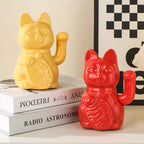 MEELANO Keramisk Held Kat til Feng Shui - Attraherer Velstand og Lykke - 15 cm