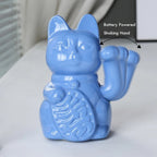 MEELANO Keramisk Held Kat til Feng Shui - Attraherer Velstand og Lykke - 15 cm