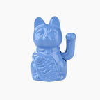 MEELANO Keramisk Held Kat til Feng Shui - Attraherer Velstand og Lykke - 15 cm Blå