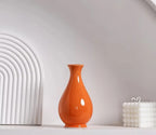 MEELANO Khaleesi Vase – Elegant Keramik & Porcelæn i Moderne Orange Design 1 (Diameter: 7