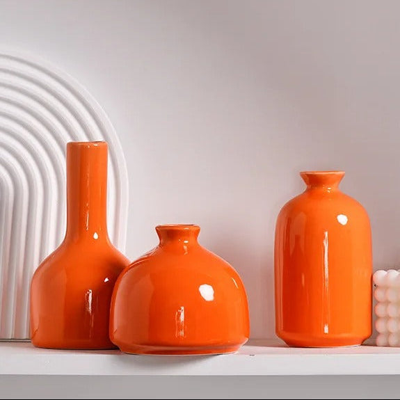 MEELANO Khaleesi Vase – Elegant Keramik & Porcelæn i Moderne Orange Design