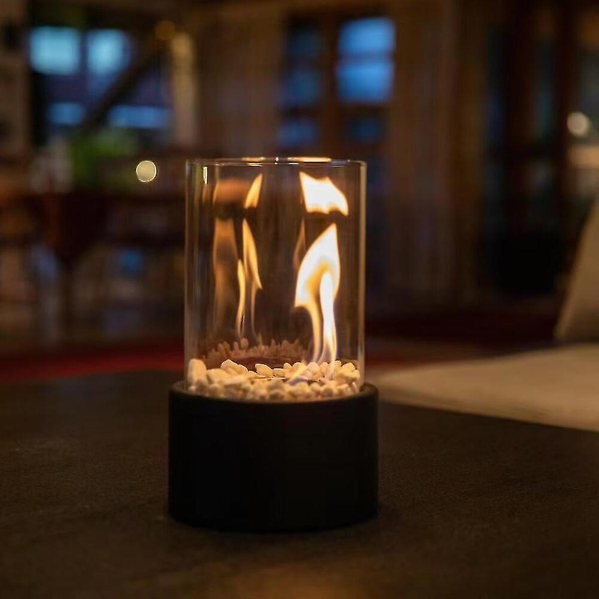 MEELANO Klassisk åben flamme olielampe med glascylinder