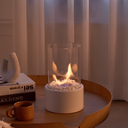 MEELANO Klassisk åben flamme olielampe med glascylinder