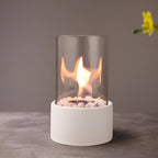 MEELANO Klassisk åben flamme olielampe med glascylinder