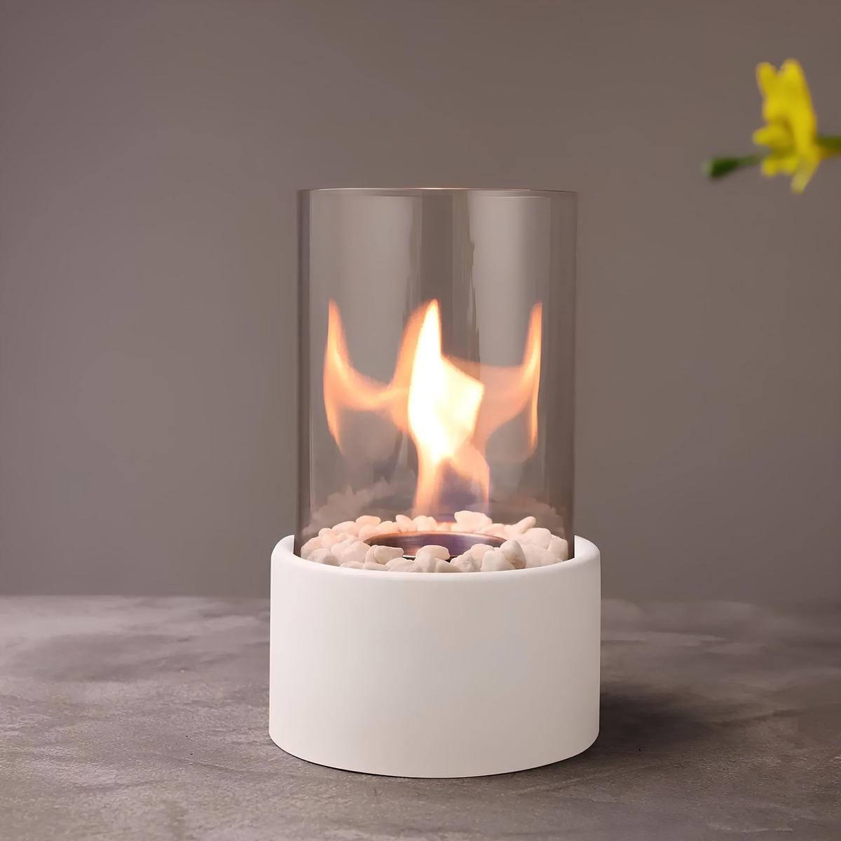 MEELANO Klassisk åben flamme olielampe med glascylinder