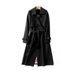 MEELANO Klassisk Trenchcoat til Kvinder – Tidløst Design & Elegant Pasform Sort