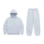MEELANO Hættetrøje Komfortabel Minimalistisk Med Syninger Langs Hætten Hættetrøje + joggingbuksersæt Blå