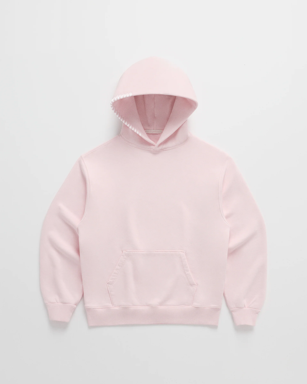 MEELANO Hættetrøje Komfortabel Minimalistisk Med Syninger Langs Hætten Hættetrøje Pink