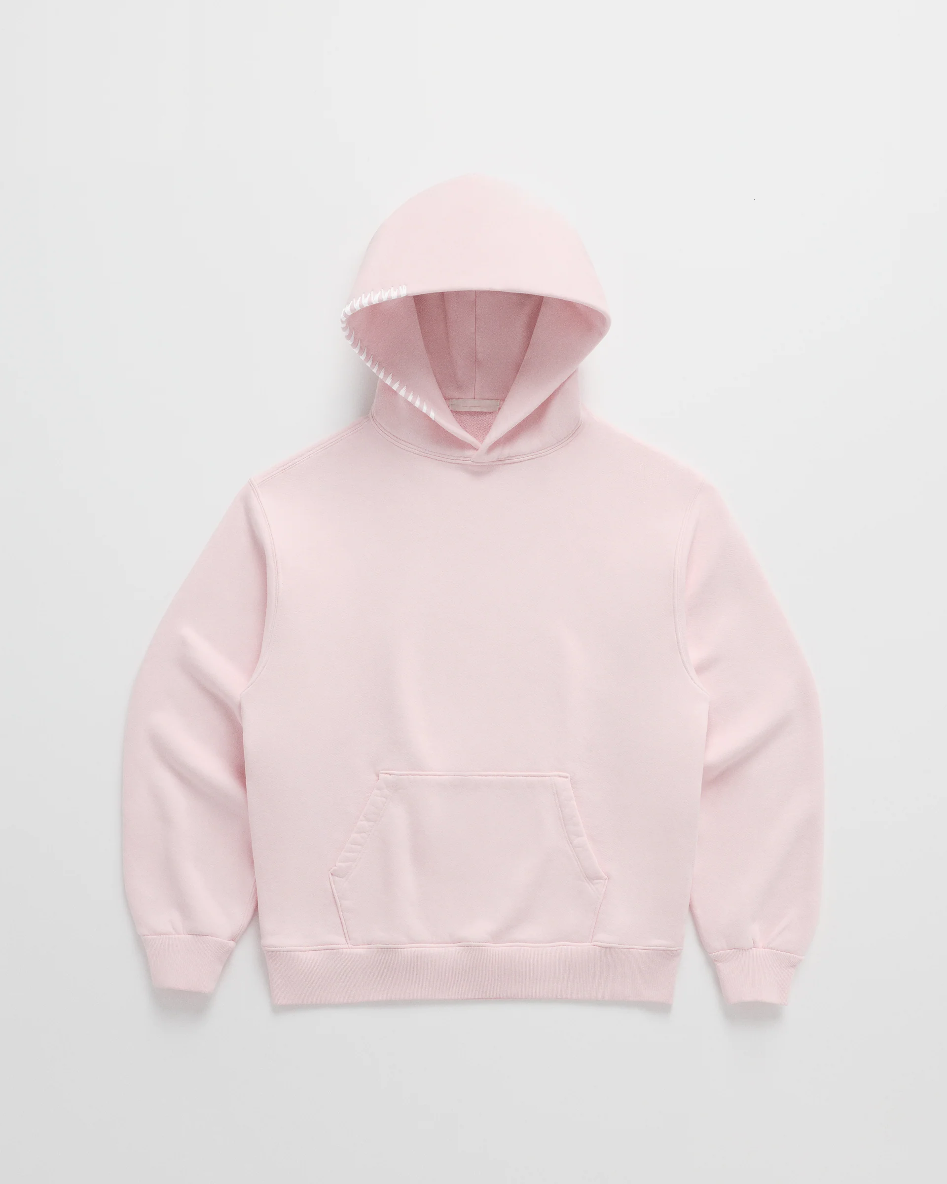MEELANO Hættetrøje Komfortabel Minimalistisk Med Syninger Langs Hætten Hættetrøje Pink