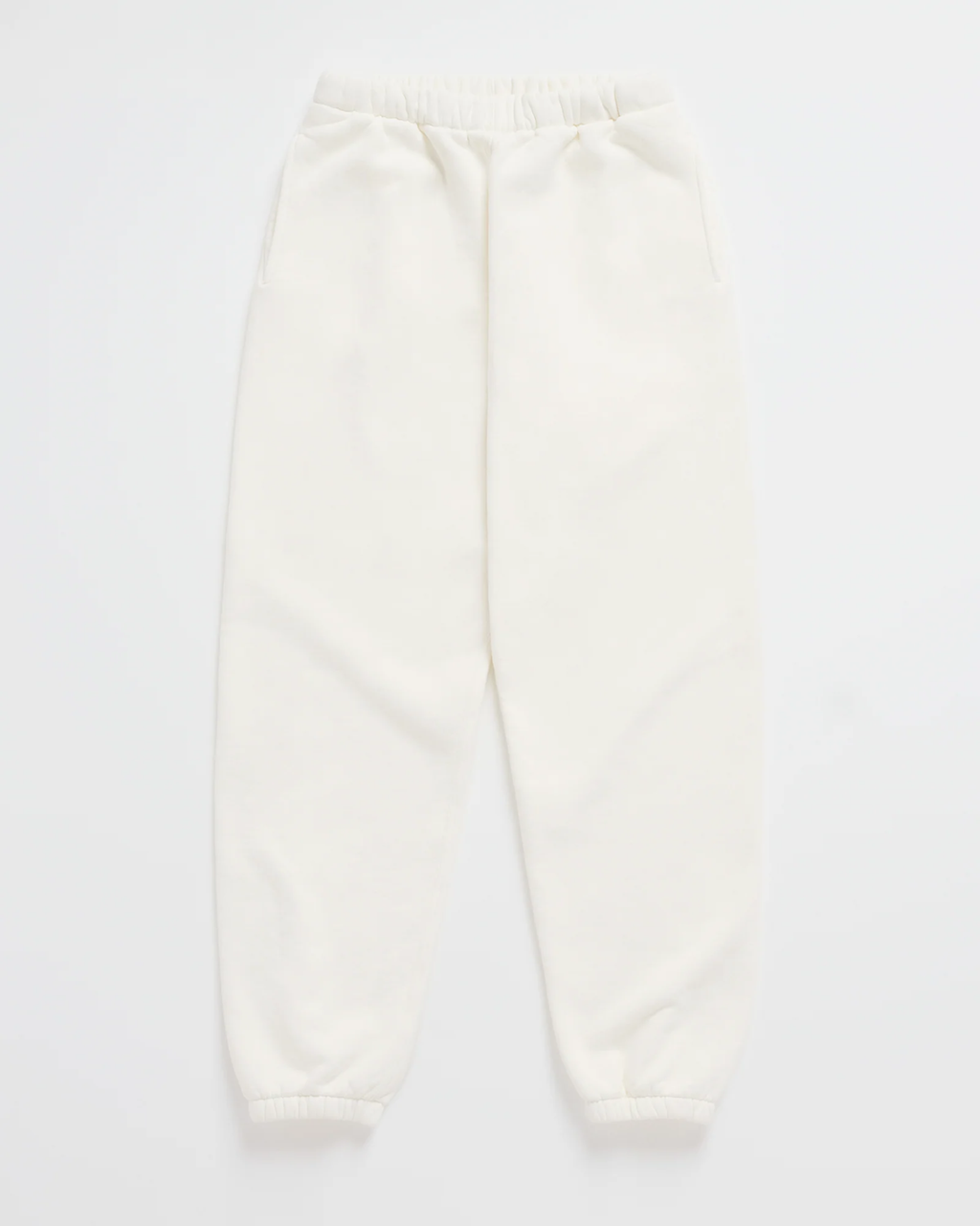 MEELANO Hættetrøje Komfortabel Minimalistisk Med Syninger Langs Hætten Joggingbukser Hvid