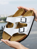 MEELANO Komfortable Arizona-sandaler af kunstlæder med en robust sål