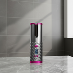 MEELANO Trådløst Automatisk Krøllejern – Genopladeligt Keramisk Krøllejern med 60 Min. Brugstid, USB, Rejsevenligt, 3 Farver Grå