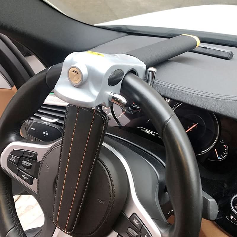 MEELANO Kraftig tyverisikret ratlås til bil Stærk Justerbar Beskyttelse Forstærket Læder Default