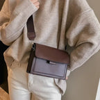 MEELANO Mechi | Damen Umhängetasche – Krystal-Flap-Design, Glamouröser Look & Exklusives Accessoire mørkebrun