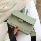 MEELANO Mechi | Damen Umhängetasche – Krystal-Flap-Design, Glamouröser Look & Exklusives Accessoire lysegrøn
