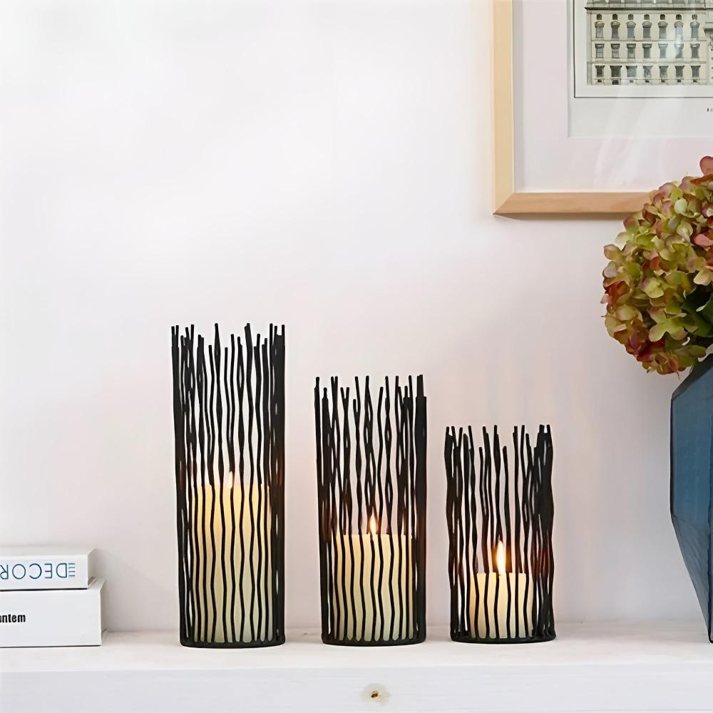 MEELANO Lysestage I Jern Bæredygtig Moderne Design Til Romantisk Middag Og Bryllup L