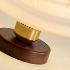 MEELANO Loftlampe i Træ og Glas – Skandinavisk Loftslampe med E27 og LED-pære, til Entré, Køkken & Spisestue, 3 Størrelser