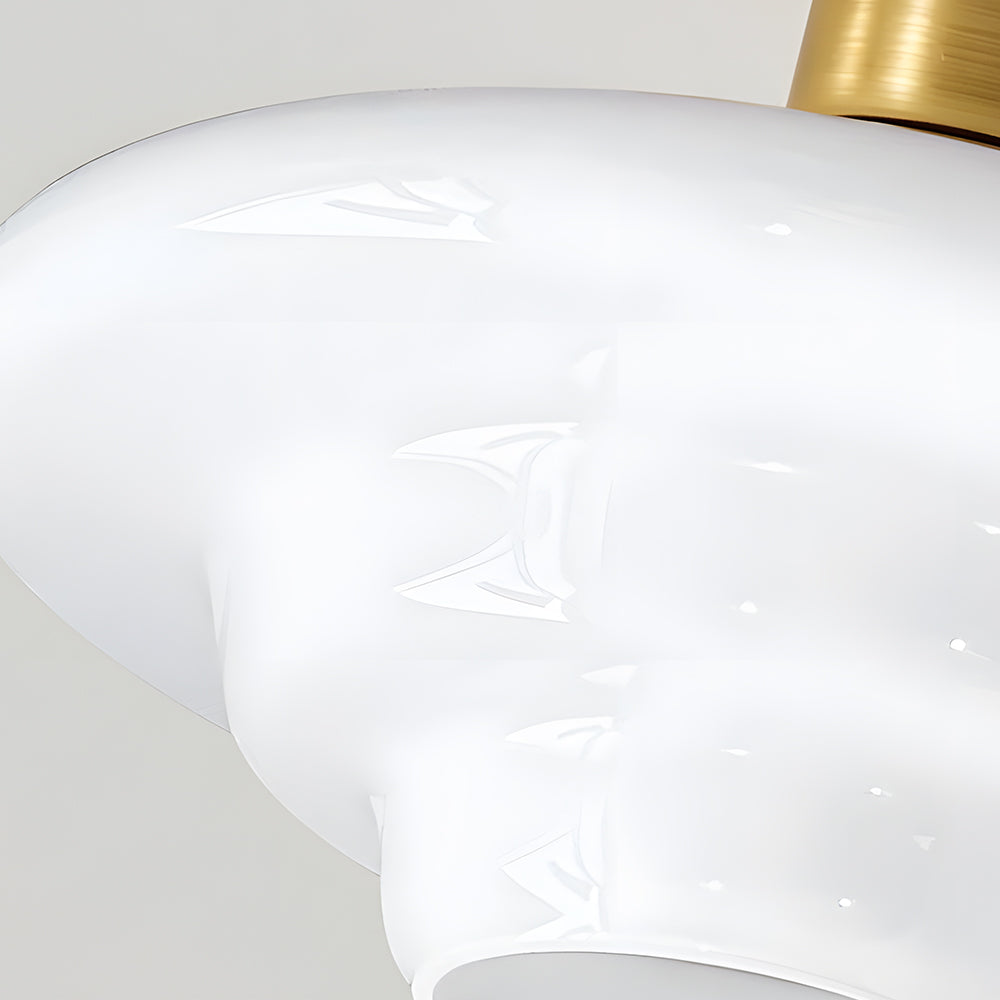 MEELANO Loftlampe i Træ og Glas – Skandinavisk Loftslampe med E27 og LED-pære, til Entré, Køkken & Spisestue, 3 Størrelser