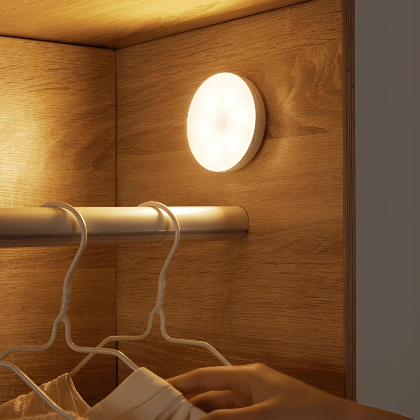 MEELANO LED-bevægelsessensorlampe – Trådløs, Genopladelig & Energieffektiv